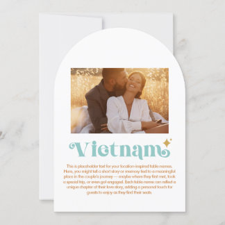 Vietnam-Tischnummer Einladung