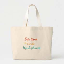 VIETNAM Tote Bag - Unabhängigkeit Freiheit Glück Jumbo Stoffbeutel
