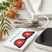 Vietnam übernimmt benutzerdefinierte Text- und Far Schlüsselanhänger (Vorderseite rechts)