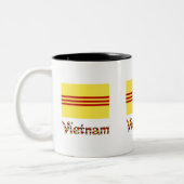 Vietnam und Südvietnamesische Flagge 3 Zweifarbige Tasse (Links)