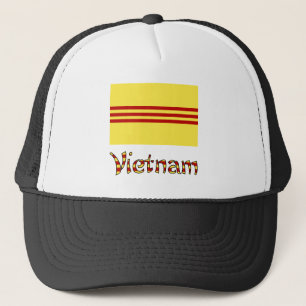 Vietnam und Südvietnamesische Flagge Truckerkappe