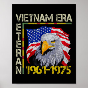 Vietnam Veteran-Ära 1961 1975 Gedenkflagge Poster
