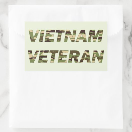 Vietnam Veteran Army Navy Rechteckiger Aufkleber (Tasche)