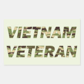 Vietnam Veteran Army Navy Rechteckiger Aufkleber (Vorderseite)