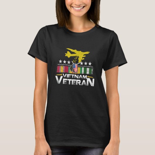 Vietnam Veteran B 52 Stratofestress Bomber Flugzeu T-Shirt (Vorderseite)