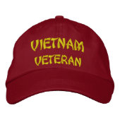 VIETNAM VETERAN BESTICKTE BASEBALLKAPPE (Vorderseite)
