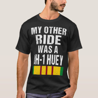 Vietnam Veteran Biker UH1 Huey Hubschrauber Vet Pu T-Shirt