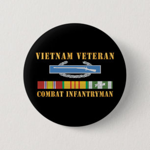 Vietnam Veteran - Cbt Infantryman w CIB VN SVC Button