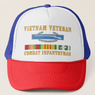 Vietnam Veteran - Cbt Infantryman w CIB VN SVC Truckerkappe