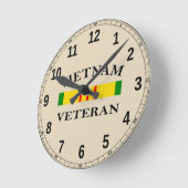 Vietnam Veteran Clock Runde Wanduhr (Winkel)