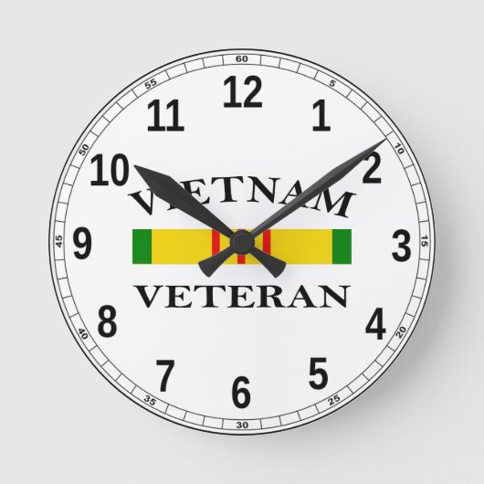 Vietnam Veteran Clock Runde Wanduhr (Vorderseite)