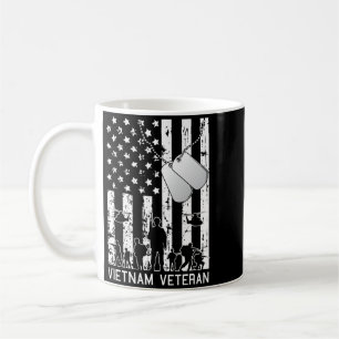 Vietnam Veteran Cool Amerikanische Flagge Militär Kaffeetasse