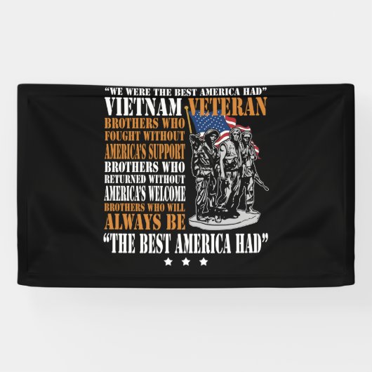 Vietnam Veteran das beste Amerika war stolz Banner (Horizontal)