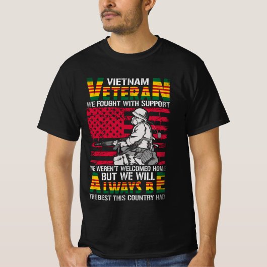VIETNAM VETERAN, DEN WIR MIT UNTERSTÜTZUNG BEKÄMPF T-Shirt (Vorderseite)