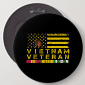 Vietnam Veteran Distressed American Flag 178 Button (Vorne & Hinten)