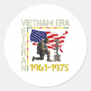 Vietnam Veteran Era 1961 1975 Gedenkflagge Usa Am Runder Aufkleber