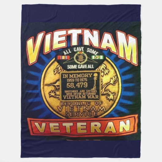 VIETNAM VETERAN FLEECEDECKE (Vorderseite)