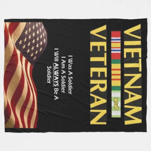 VIETNAM VETERAN FLEECEDECKE (Vorderseite (Horizontal))