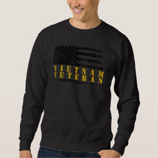Vietnam Veteran Gelber Text Abgenutzt Amerikanisch Sweatshirt