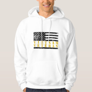Vietnam Veteran Gelber Text Abgenutzte Amerikanisc Hoodie