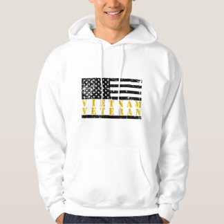 Vietnam Veteran Gelber Text Abgenutzte Amerikanisc Hoodie