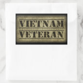 Vietnam - Veteran Militär Rechteckiger Aufkleber (Tasche)
