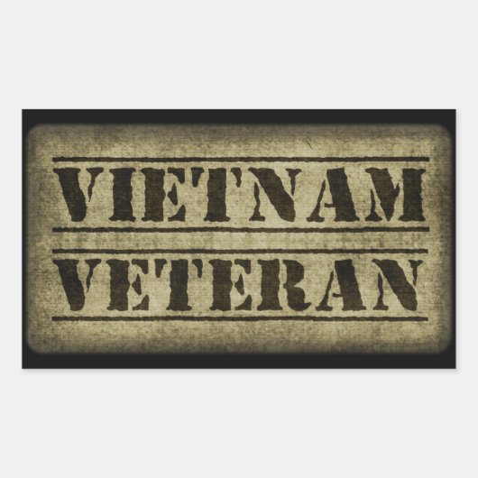 Vietnam - Veteran Militär Rechteckiger Aufkleber (Vorderseite)