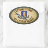 Vietnam Veteran Mohawk Ovaler Aufkleber (Tasche)