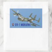 Vietnam Veteran Mohawk Rechteckiger Aufkleber (Tasche)