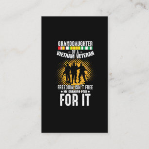 Vietnam Veteran Opa Soldier Großtochter Visitenkarte