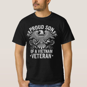 Vietnam Veteran Proud Son American Flag USA T-Shirt