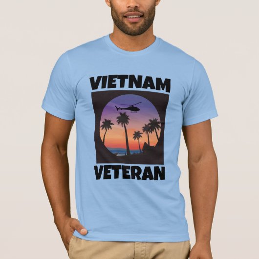 VIETNAM VETERAN RETRO T - SHIRT (Vorderseite)