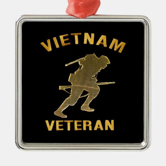 VIETNAM VETERAN SOLDIER IN GOLD SILBERNES ORNAMENT (Vorne)