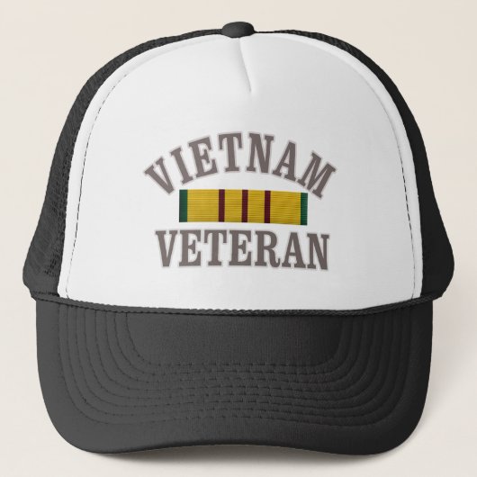 VIETNAM VETERAN Trucker Hat Truckerkappe (Vorderseite)