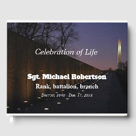 Vietnam Veteran und Washington Memorial Gästebuch
