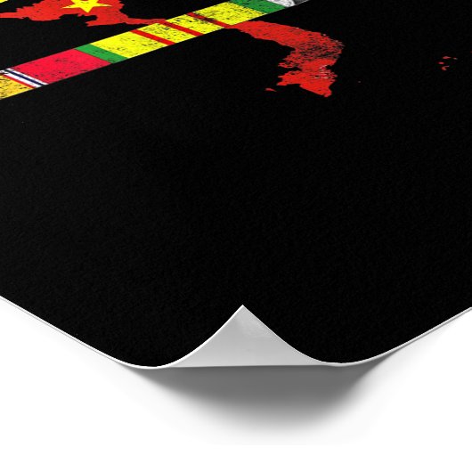 Vietnam Veteran US Flaggen Gedenkstätte Patriotic Poster (Ecke)