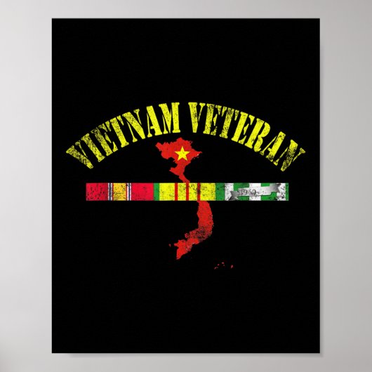 Vietnam Veteran US Flaggen Gedenkstätte Patriotic Poster (Vorne)