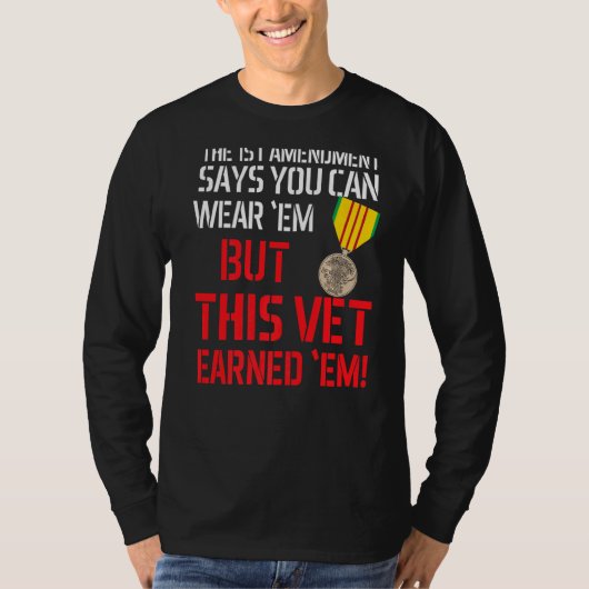 Vietnam Veteran Vietnam Vet Dieser Vet verdiente i T-Shirt (Vorderseite)