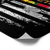 Vietnam Veteran Vintag Flag Memorial Patriotic Poster (Ecke)