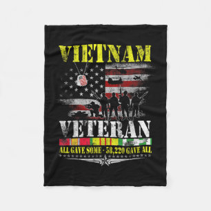 Vietnam Veteran Vintage Flag Gedenkstätte Veterane Fleecedecke