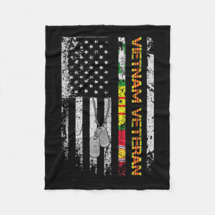 Vietnam Veteran Vintage Flag Memorial Patriotisch Fleecedecke