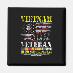 Vietnam Veteran Vintage Flag Memorial Veteranen Magnet