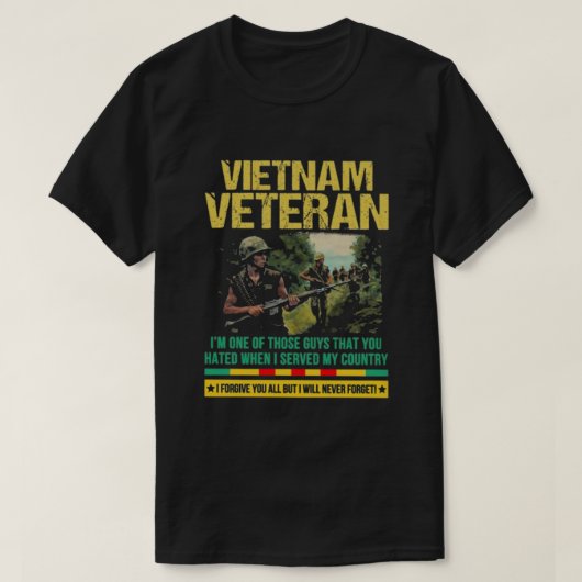 VIETNAM VETERAN WERDE ICH NIE T-Shirt (Design vorne)