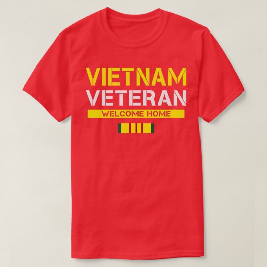 VIETNAM VETERAN WICOME ZUHAUSE T-Shirt (Design vorne)