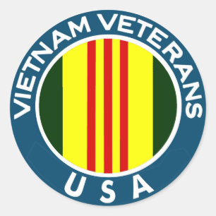 Vietnam-Veterane der USA Runder Aufkleber