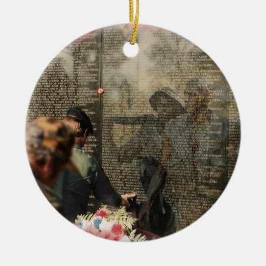 Vietnam-Veterane Erinnerungs Keramik Ornament (Vorne)