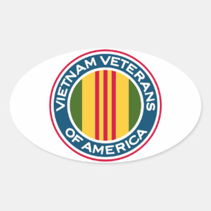 Vietnam Veteranen aus Amerika Logo Ovaler Aufkleber