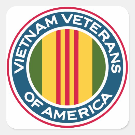 Vietnam Veteranen aus Amerika Logo Quadratischer Aufkleber (Vorderseite)