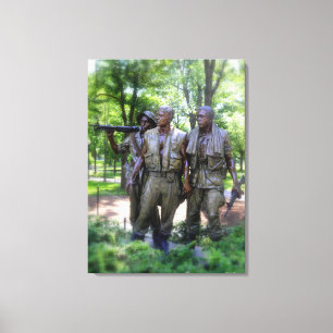 Vietnam-Veteranen-Denkmal-Soldaten Leinwanddruck