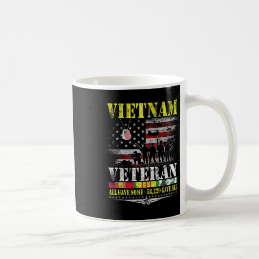 Vietnam Veteranen der Vintagen Flaggen Gedenkveter Kaffeetasse (Rechts)